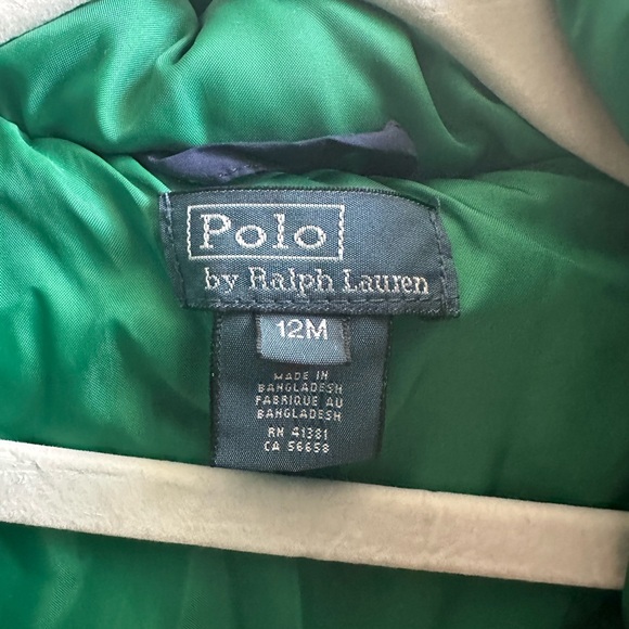Polo Ralph Lauren Boys Blue Down Puffer Jacket size 12M - Picture 6 of 9